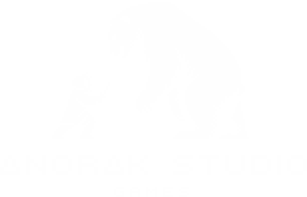 Anorak Studio Games logo: an explorer facing a bear.